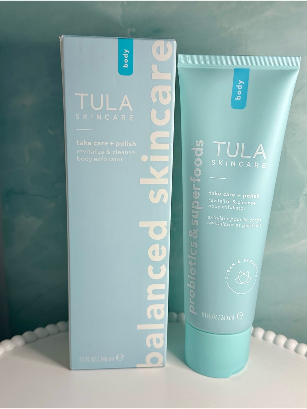 TULA Take Care + Polish Revitalize & Cleanse Body Exfoliator 240ml NEW in box.